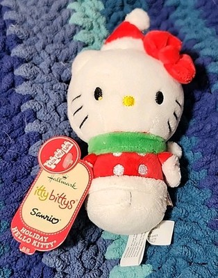 HOLIDAY HELLO KITTY Plush Itty Bittys w Tags Hallmark San Rio