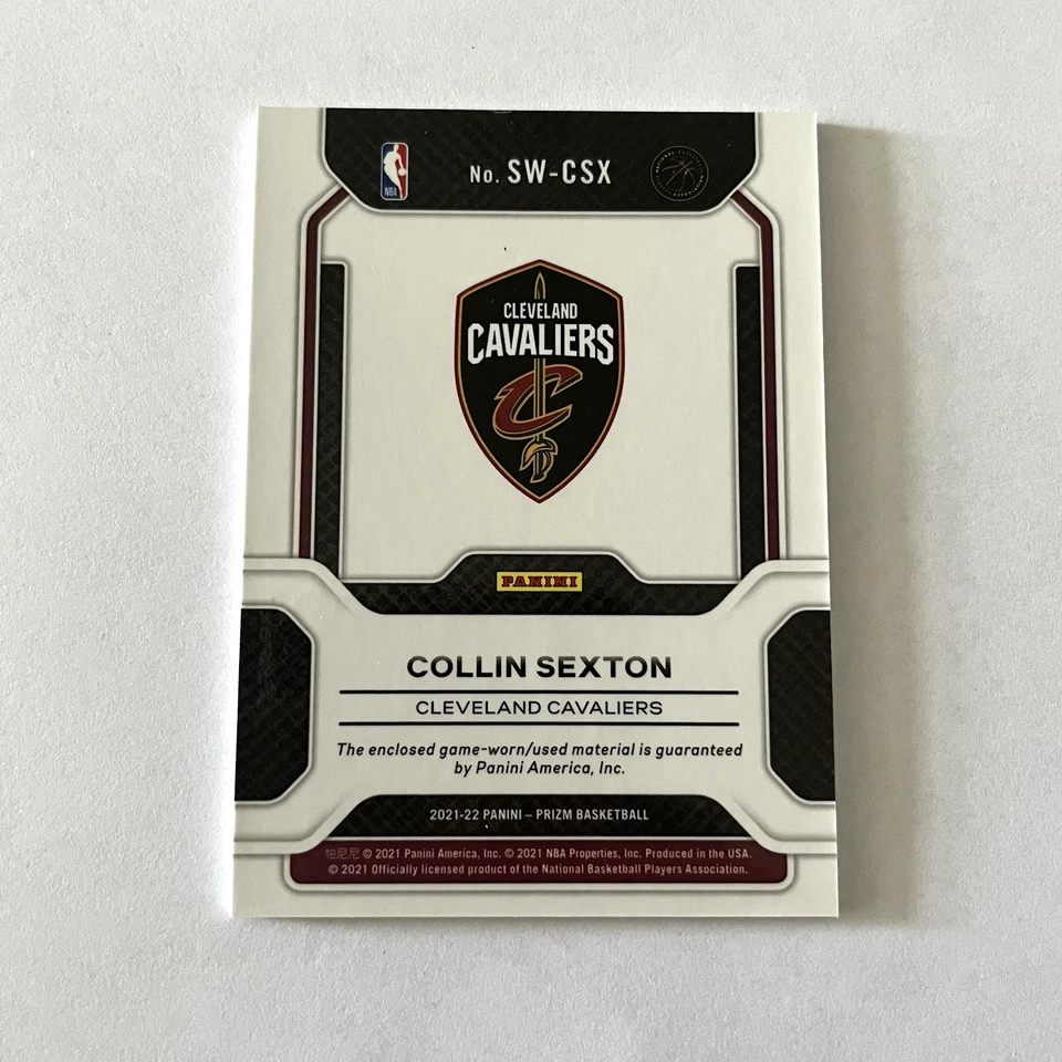 Collin Sexton 2021-22 Panini Prizm Game Worn Patch #SW-CSX Cavaliers - Image 2 of 2