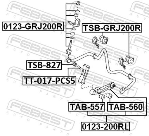 Fits FEBEST TSB-827 STABILIZER BAR BUSH