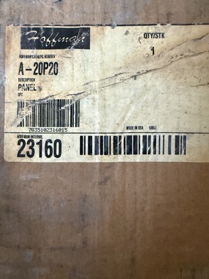 NEW HOFFMAN A20P20 Panel For Enclosure, Type 3R, 4, 4X, 12,13 Fits 20x20, White