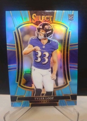 2025 Panini Select Tyler Loop Light Blue SP prizm /99 Rookie Ravens