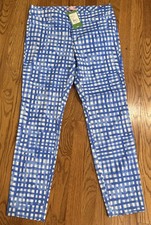 NWT Lilly Pulitzer Kelly Skinny Ankle Pant Bennet Blue Feelin Beachy - Size 8