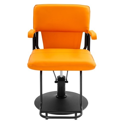 Salon Styling Chair, 360?? Swivel Barber Chair, Adjustable Beauty Chair, Orange - Picture 15 of 24