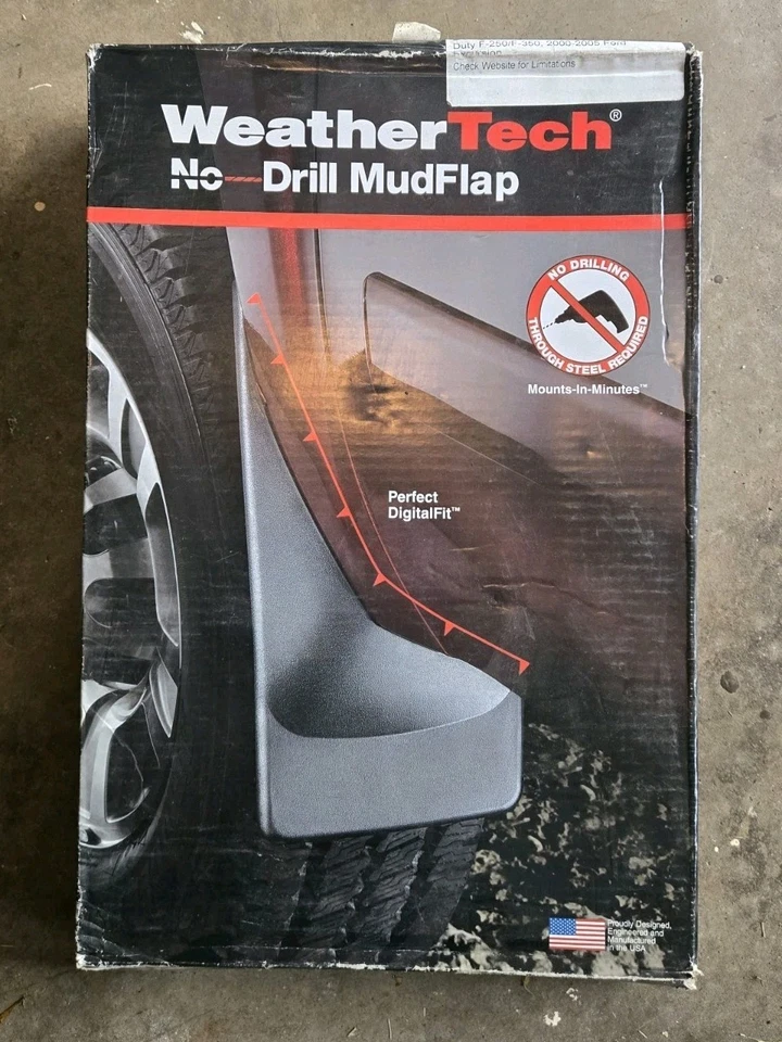 Para-lamas WeatherTech sem broca para 1999-2007 Ford F250/F350 dianteiro e traseiro novo na caixa - Imagem 2 de 4