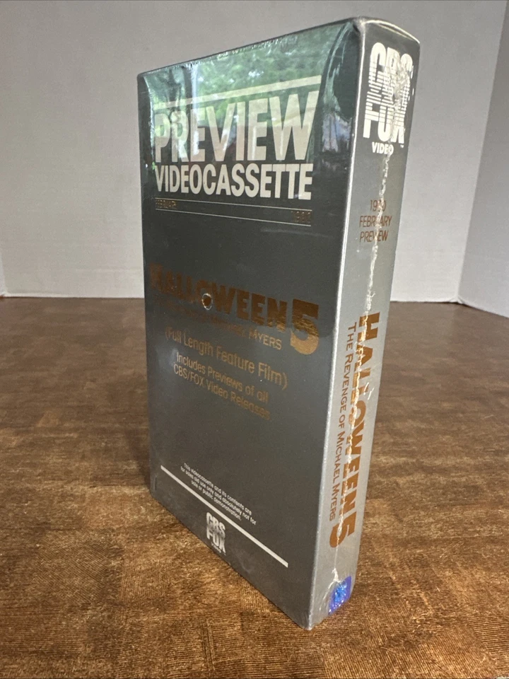 Sealed! Halloween 5 Screener RARE 1990 Preview VHS CBS FOX Michael Myers NEW - Image 2 of 4