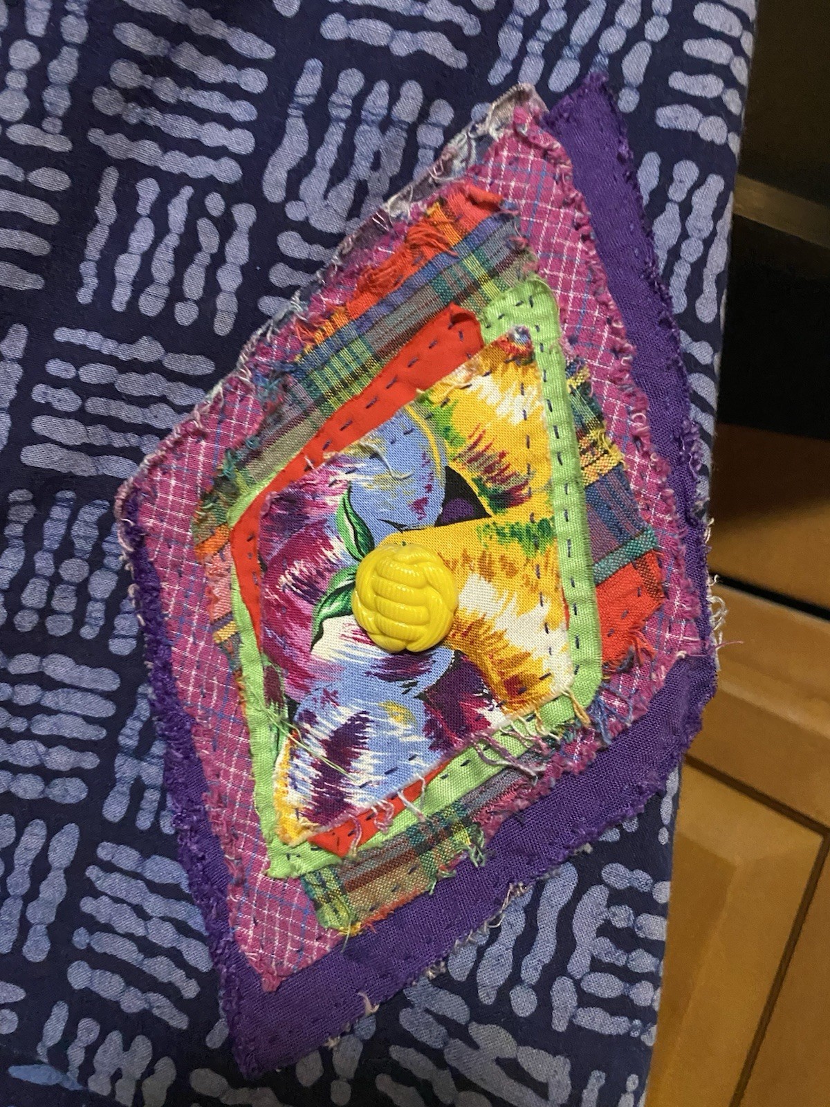 VINTAGE Multipattern BATIK Patchwork Cotton Vest … - image 8