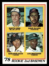 1978 Topps #704 Garth Iorg/Dave Oliver/Sam Perlozzo/Lou Whitaker Rook ID: 521835