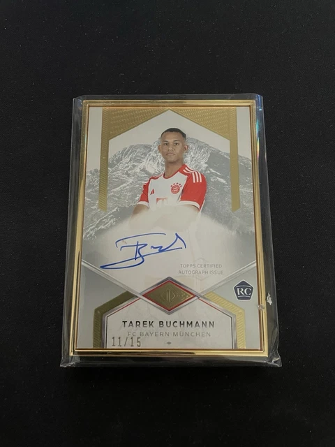 2023-24 Topps Transcendent Bayern München Tarek Buchmann /15 on Card Goldframe