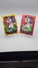 2023 Panini Prizm Draft Picks - 53 Red/Gold Ice Joe Mixon Football 2 Card Lot