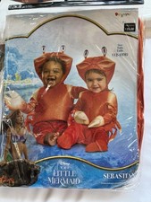 Kids Disney The Little Mermaid Sebastian Infant Costume Size 12-18 Months