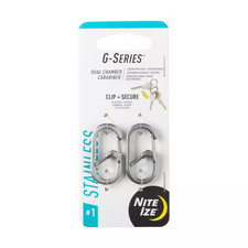 G-Series Stainless Steel Dual Chamber Carabiner 1 - 2-Pack 