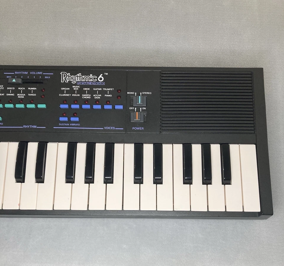 Vintage 1980s Rhythmic 6 Squarewave PCM Synthesizer LoFi Electronic Keyboard '86 - Image 2 of 4