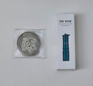 Olight 2026 Year Of The Horse Challenge Coin + i3E EOS 19th Anniv Edition Light