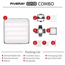 Zhiyun Fiveray M20 Combo LED Video Light Ultralight Portable Pocket Fill Light