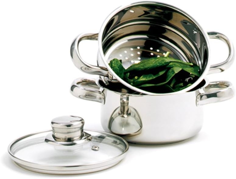 1-Quart Stainl Steel Mini Steer Cooker, 3 Piece Set