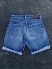 Vintage 1950s Levis Hidden Rivet Denim Selvedge Redline V Stitch Cut Off Shorts