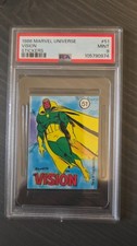 1986 Marvel Comic Images Stickers #51 Vision PSA 9
