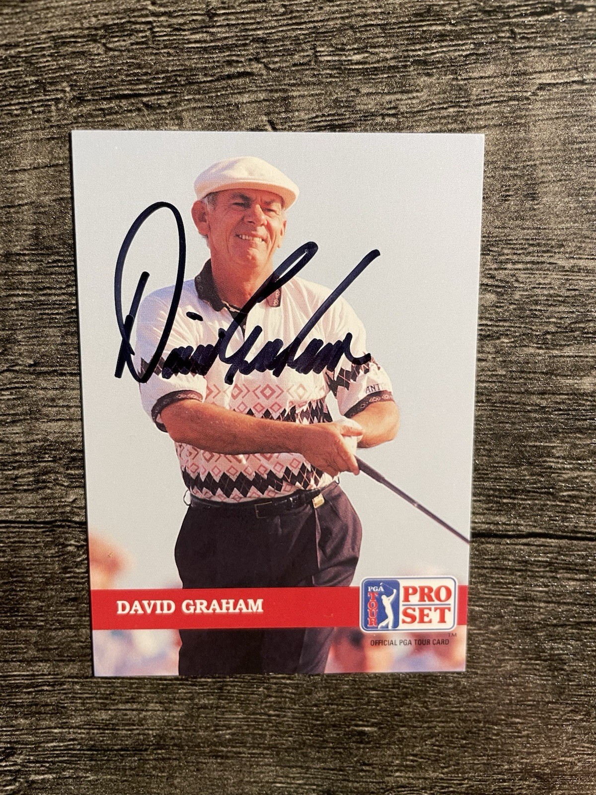 1992 Pro Set Golf David Graham Signed Card #188 PGA Tour Auto