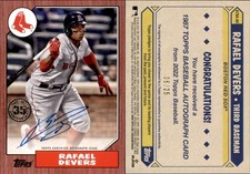 2022 Topps Rafael Devers 1987 Rookie Red Auto #06/25 Red Sox #87BA-RD