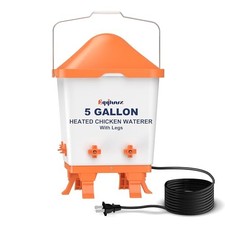 Heated Chicken Waterer 5 Gallon Thermostatically Controlled Poultry Water