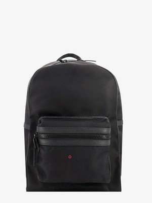 KITON Black Technical Textiles Leather Trimmed Travel Backpack Bag NEW