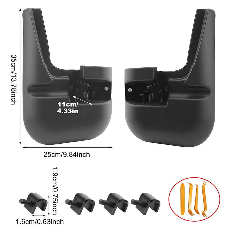 FRONT Mud Flaps Guards Mudflaps FIAT DUCATO PUEGEOT BOXER RELAY 2006- 50901517 - Image 4 of 4