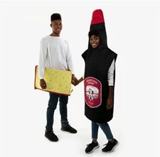 Hauntlook Couples Costume Sweet Red Wine Bottle Zesty Cheeese Adult One Size