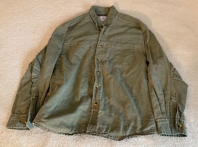 RARE The Territory Ahead Green Corduroy Shirt w/ AZTEC LINING Men's Large