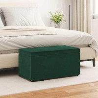Hocker DunkelgrüN 81 X 41 X 40 Cm Samt Und Engineering Holz