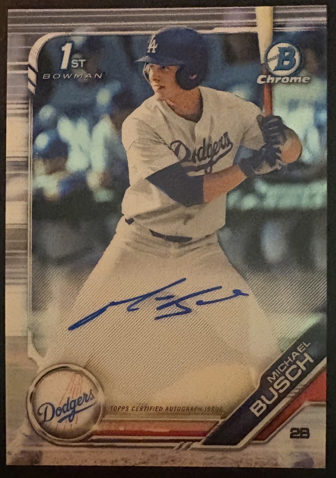 2019 Bowman Draft Michael Busch Chrome Rookie Auto #CDA-MB Cubs