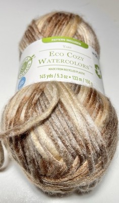 LOOPS & THREADS Yarn -Eco Cozy WATERCOLORS . 1 Ball. FOREST MUSHROOM . I COMBINE