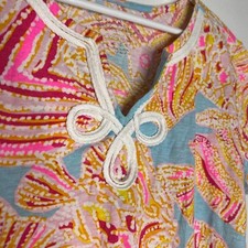 Lilly Pulitzer Girls Tropical Print Shift Dress XL 12-14 Cotton