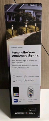 New Feit Electric Color Path Lights 4 Pack Works w/ Alexa Google Home - Picture 4 of 4