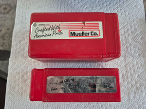 (2) MUELLER TAPPING MACHINE DRILL BITS 1 7/8" 1 7/16"