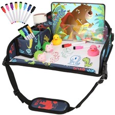 DxTing Kids Travel Tray for Airplane - Toddler Car Seat Table Tray, Road Trip