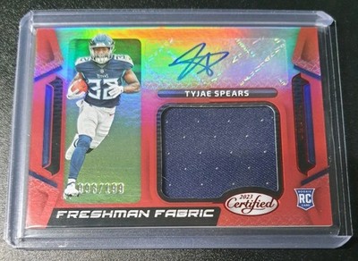 Tyjae Spears - Certified Football 2023 - Titans - Patch - Red - Auto - RC - /199