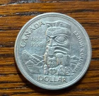 1958 Canada Silver Dollar Coin, Totem Pole, 06 ASW- No Reserve