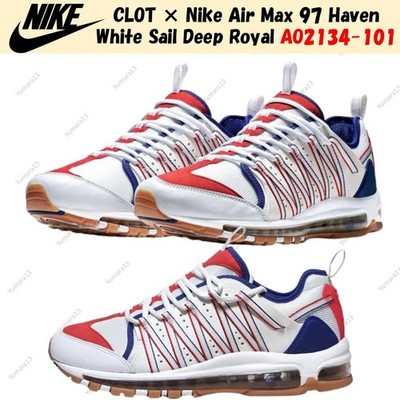 CLOT × Nike Air Max 97 Haven White Sail Deep Royal AO2134-101 Men's Size