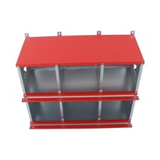 6 Compartment Heavy Nesting Box Chicken Nesting Box 6 Room Metal Nesting Red