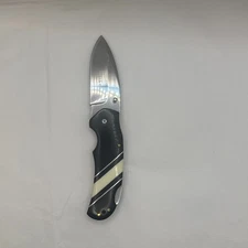 Elk Ridge Lockback Black & White Pakkawood Folding Pocket Knife ER-949