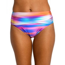 La Blanca Women's Banded Hipster Bikini Swimsuit Bottom Multi Sunset Shores 12
