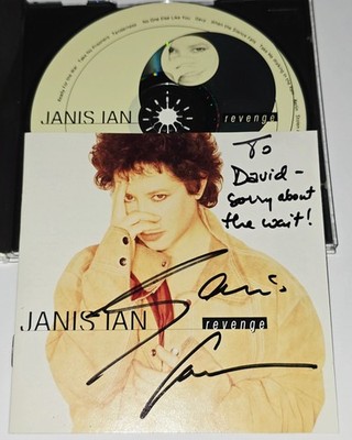 JANIS IAN SIGNED REVENGE CD AUTOGRAPHED 1995 BEACON RECORDS FOLK GUITAR MUSIC