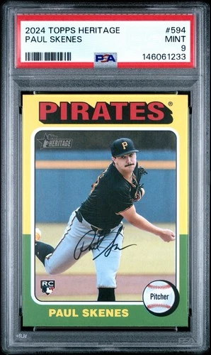 2024 Topps Heritage Paul Skenes Rookie PSA 9 Pirates
