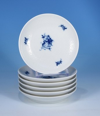 Rosenthal ''Romanze In Blau'' 6-Piece Bowl Set 9,6 Cm, First Quality