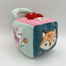 Mary Meyer Fairyland Activity Cube 4” X 4” Plush Rattle Crinkle Soft Baby Toy