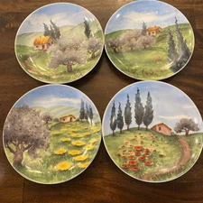 Scenes of Tuscany Plates Boston Warehouse 6.5''
