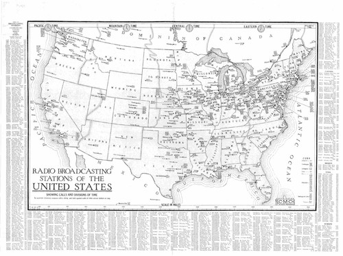 1924 RADIO STATION MAP Denver Colorado Springs Boulder Gunnison 