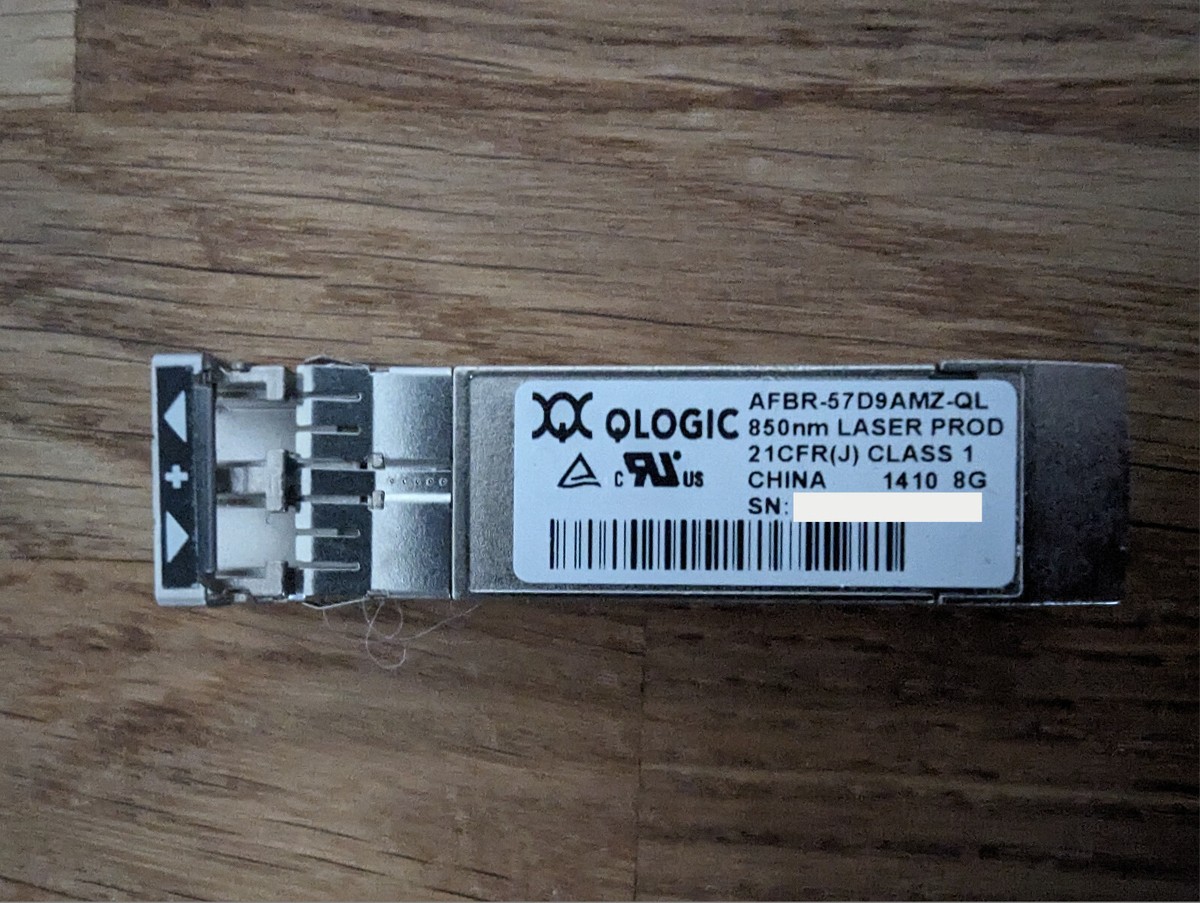 Module Émetteur-Récepteur Qlogic AFBR-57D9AMZ-QL – 8GB Fibre Channel SFP+ – Occasion