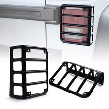 Black Steel Rear Guard Protectors Tail Lights Covers For 07-18 Jeep Wrangler Jk