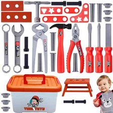 39PC Kids Tool Set Construction Toy Pretend Play Toy For Kids Toddler Gift
